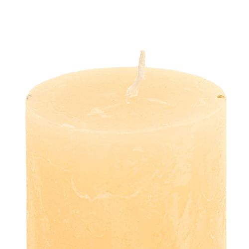 Artikel Durchgefärbte Kerzen Apricot Hell Stumpen 50×100mm 4St
