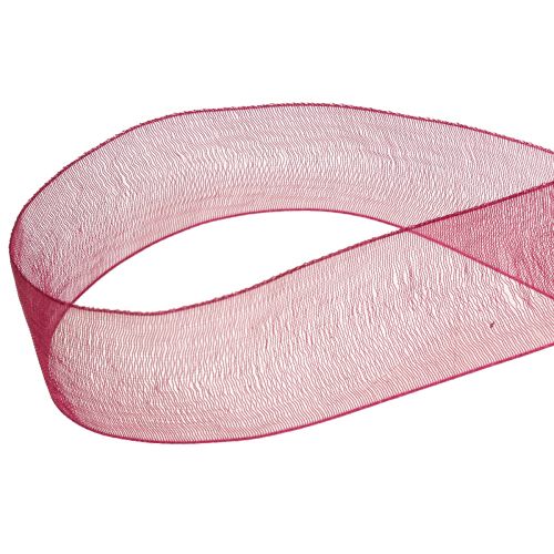 Artikel Organzaband Stoffband Organza Bordeaux 25mm 50m