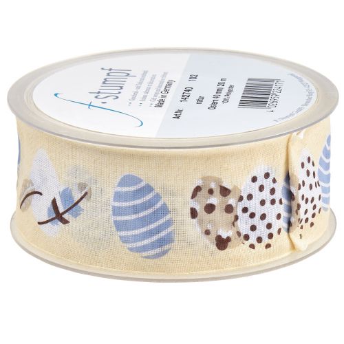 Artikel Geschenkband Ostern Dekoband Ostereier Creme 40mm 20m