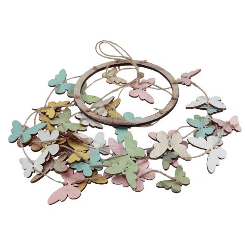 Artikel Windspiel Deko Schmetterlinge Fensterdeko Holz Ø15cm 55cm