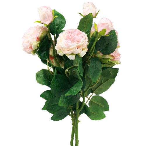 Artikel Kunstrosen Rosa Künstliche Rosen Dry Look 53cm 3St