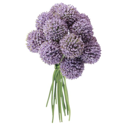 Floristik24 Kunstblumen Kugelblume Allium künstlich Violett 25cm 12 St