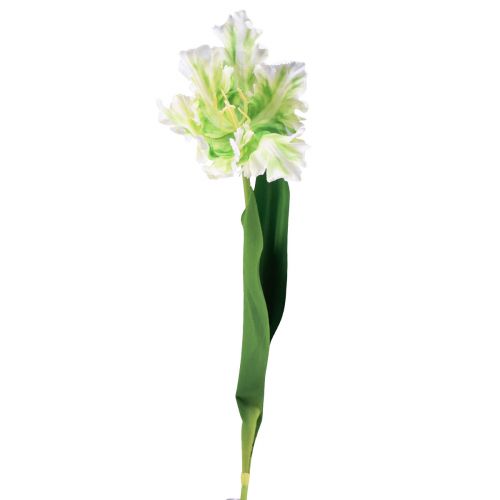 Artikel Kunstblume Papageientulpe künstlich Tulpe Grün Weiß 69cm
