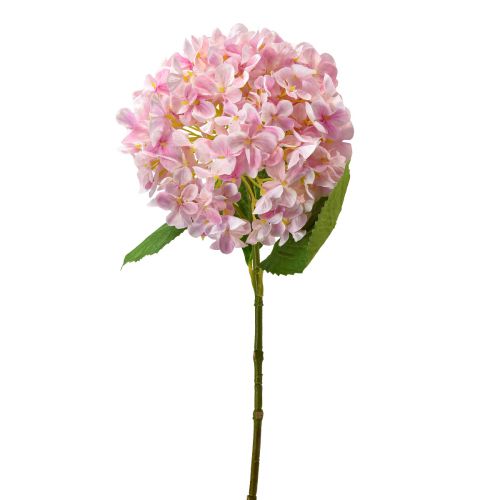 Floristik24 Hortensie künstlich Hellrosa Kunstblume Gartenblume 65cm