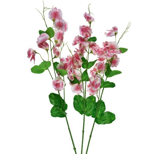 Kunstblumen Rosa Weiß Wicke Vicia Gartenblumen 61cm 3St