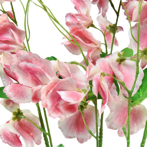 Floristik24 Kunstblumen Rosa Weiß Wicke Vicia Gartenblumen 61cm 3St