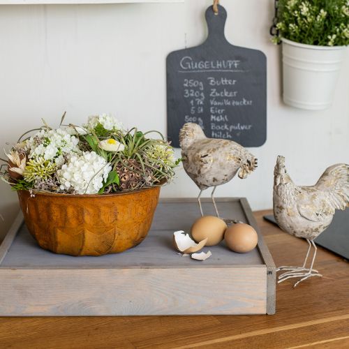 Floristik24 Übertopf Rost Kuchenform Küchendeko Metall Ø23cm H12cm