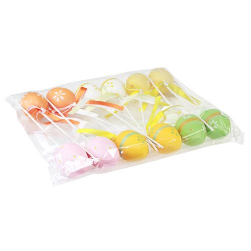 Artikel Ostereier Deko Blumenstecker Dekostecker Farbig 6cm 12 St