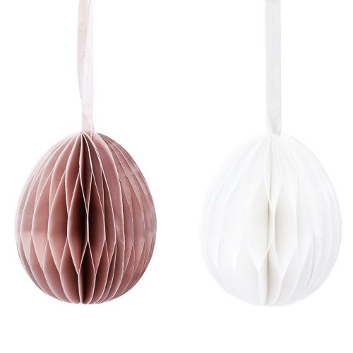 Artikel Ostereier zum Hängen Wabeneier Weiß Orange 8cm 6 St