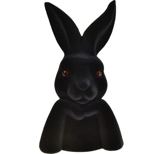 Artikel Hasenbüste denkend Schwarz Beflockt – 2. Wahl – Ostern 16,5×13×27cm
