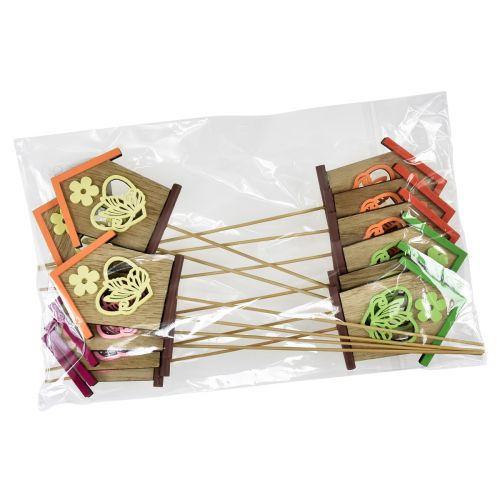 Artikel Blumenstecker Frühling Haus Schmetterling Blume 8,5cm 12 St