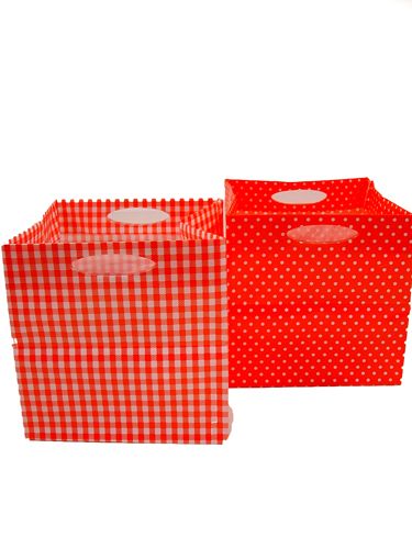 Floristik24 Plastiktasche 12x12cm 12St. rot