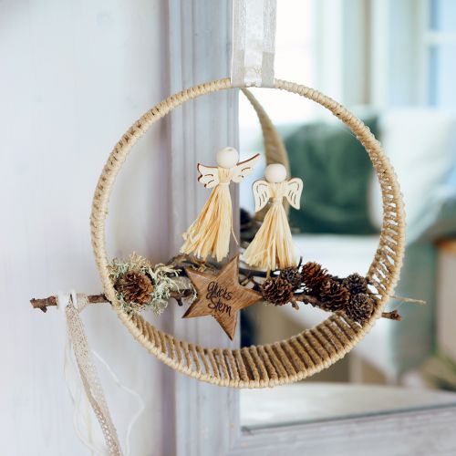 Floristik24 Dekorative Jute-Hänge Ringe Ø 29cm – Natürliches Design für kreative Wandgestaltung 2St