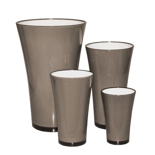 Floristik24 Vase „Fizzy“ Platingrau Ø13,5cm bis ca. Ø28,5cm 1 St