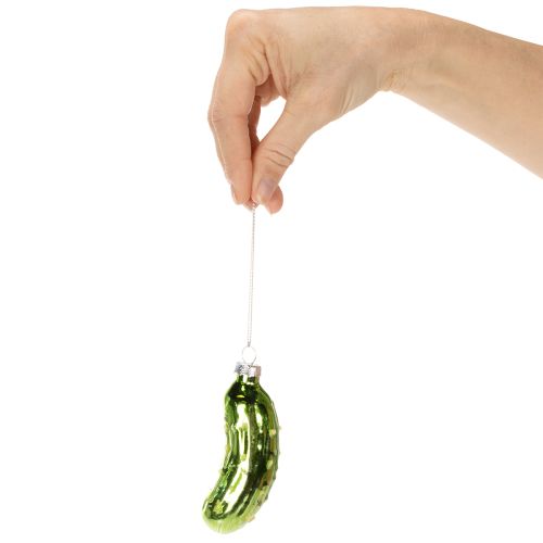 Glas-Weihnachtsgurke Christbaumschmuck zum Aufhängen 7cm 4St | Floristik24.de