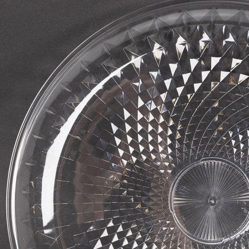 Deko Teller transparent rund Schale mit Fuß 32cm | Floristik24.de