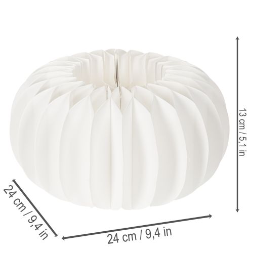 Wabenpapier Ring Kürbis rund groß für Trockenblumen und Herbstdeko 24cm 4St | Floristik24.de