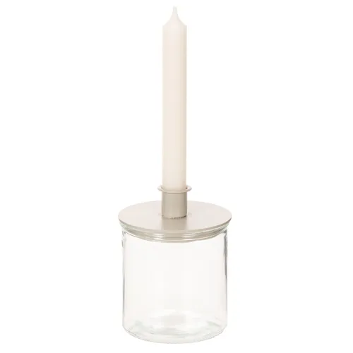 Glas Windlicht rund klares Glas vielseitig einsetzbar 12cm 2St | Floristik24.de