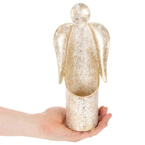 Kerzenhalter-Engel-Figur Gold festliche Dekoration 27cm | Floristik24.de