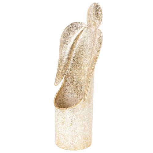 Kerzenhalter-Engel-Figur Gold