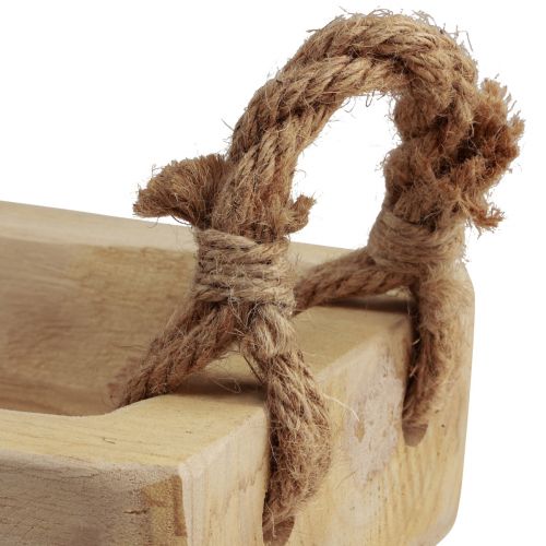 Floristik24 Pflanzkasten Holz Schale Eckig Paulownia Natur 57,5×18cm×18m