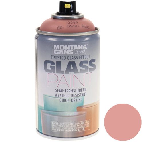 Floristik24 Glasfarbe Spray Effektspray Sprühfarbe Glas Koralle Matt 250ml