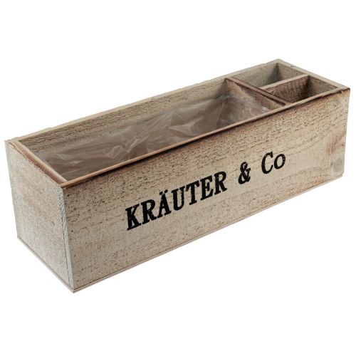 Kräuterkiste Holz Kräuterkasten Natur 39×13×12cm