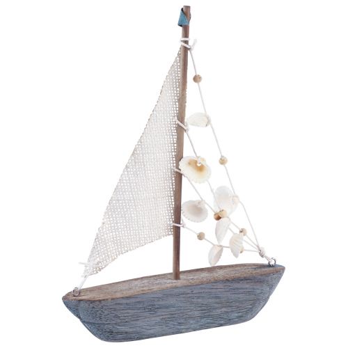 Segelboot Deko Segelschiff Holz Vintage 18×3,5×24cm