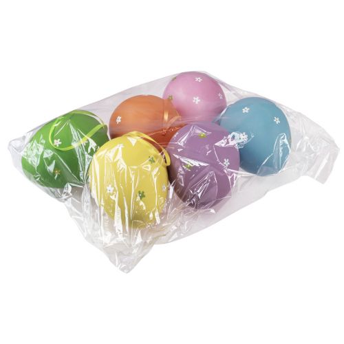 Artikel Ostereier hängend Eier aus Kunststoff 6,5x10cm 6St