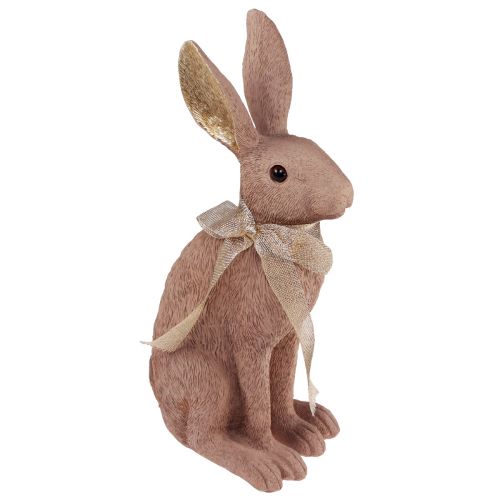 Floristik24 Osterhase Deko Hase mit Schleife Braun Deko Ostern 35cm