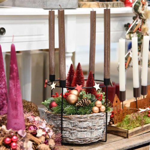 Kerzenhalter Advent schwarz 4er Kerzenständer Adventskerzenhalter Weihnachten 