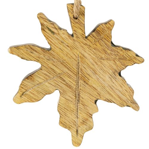 Artikel Ahornblatt Holz Holzdeko Herbst Grün Rot Braun H10cm 6 St