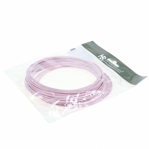 Floristik24 Aluminiumdraht Ø2mm Pastellrosa 100g 12m