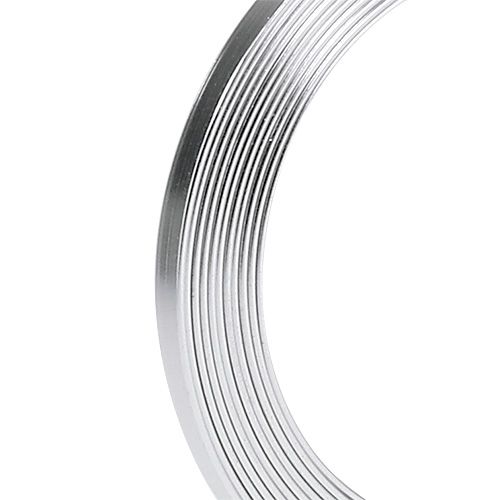 Floristik24 Aluminium Flachdraht Silber 5mm x 1mm 2,5m