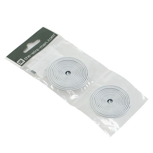 Floristik24 Aluminium Drahtschnecke Metallschnecke Weiß 2mm 120cm 2St