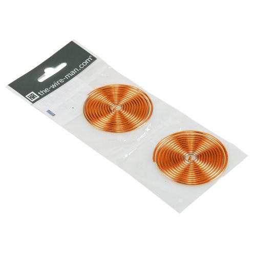 Floristik24 Aluminium Drahtschnecke Metallschnecke Orange 2mm 120cm 2St