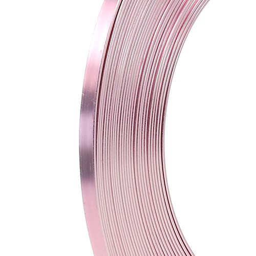 Floristik24 Aluminium Flachdraht Rosa 5mm 10m