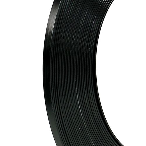 Floristik24 Aluminium Flachdraht Schwarz 5mm 10m