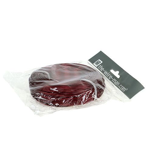 Artikel Aluminiumdraht Ø2mm, 60m, 500g, Farbe Bordeaux - Vielseitig einsetzbarer Basteldraht für Dekoration und DIY-Projekte