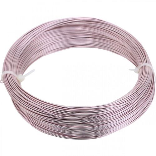 Floristik24 Aluminiumdraht Ø1mm Rosa Zierdraht Rund 120g