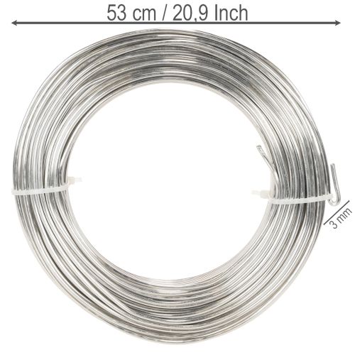 Aludraht Silber 3mm Basteldraht für kreative Arbeiten 1kg | Floristik24.de