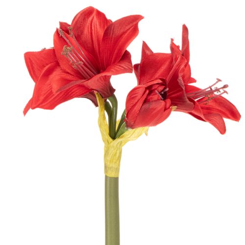 Kunstblume Amaryllis Rot mit Stiel Blumendeko für Weihnachten 50cm | Floristik24.de