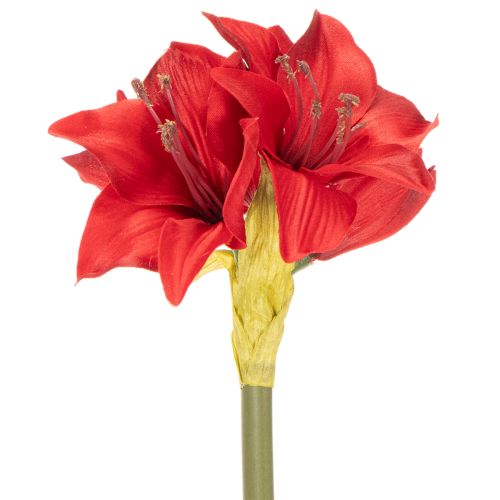 Kunstblume Amaryllis Rot mit Stiel Blumendeko für Weihnachten 50cm | Floristik24.de