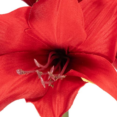 Kunstblume Amaryllis Rot mit Stiel Blumendeko für Weihnachten 50cm | Floristik24.de