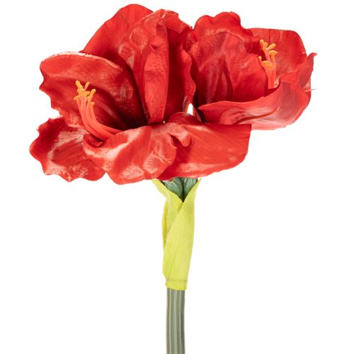 Kunstblume Amaryllis Rot Langer Stiel für Vase und Gesteck 77cm | Floristik24.de