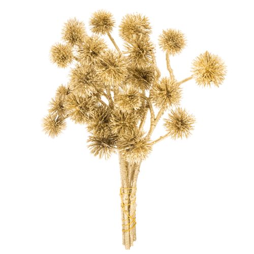 Künstlicher Zweig Amberfrucht Gold Dekoration 26cm Bund mit 6St