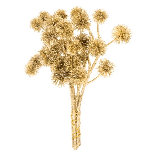 Künstlicher Zweig Amberfrucht Gold Dekoration 26cm Bund mit 6St | Floristik24.de