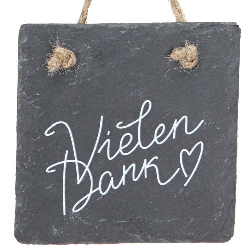 Artikel Anhänger Schieferplatte Deko Spruch Vielen Dank 10cm 2St