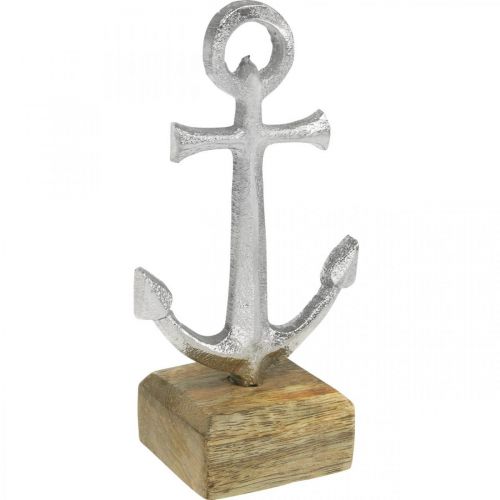 Metallanker, Maritime Deko, Deko-Anker Silbern, Naturfarben H15cm