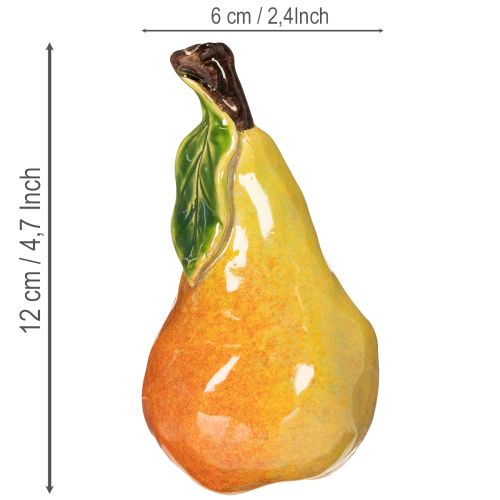 Künstliches Obst Set Apfel Birne Dekorationsartikel Herbst 12cm 3St | Floristik24.de
